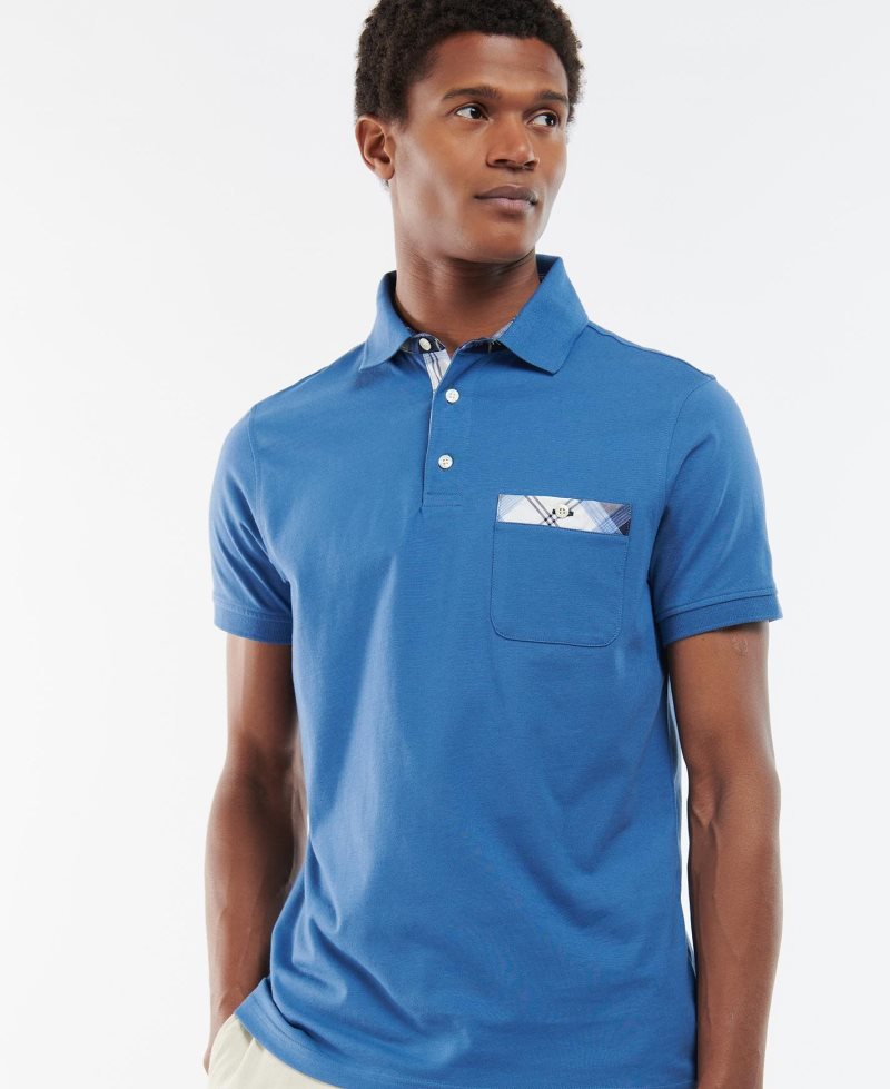 Barbour Lirst Polo Shirt Navy | NWF267435