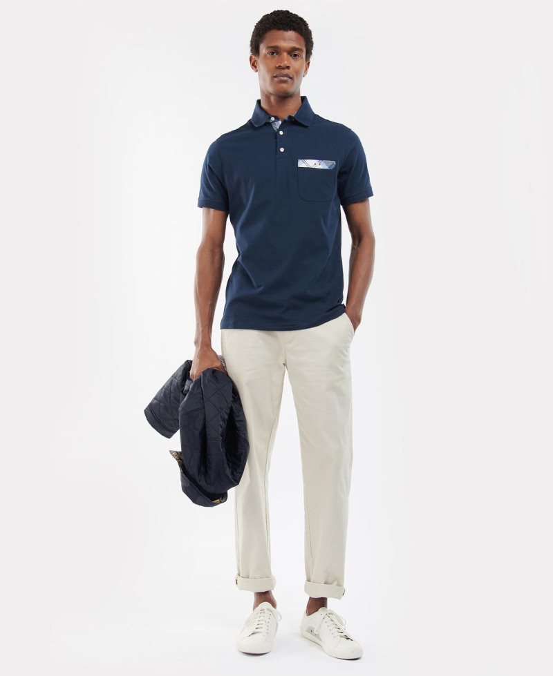 Barbour Lirst Polo Shirt Navy | YXV123078