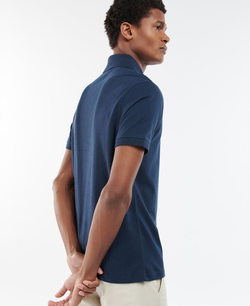 Barbour Lirst Polo Shirt Navy | YXV123078