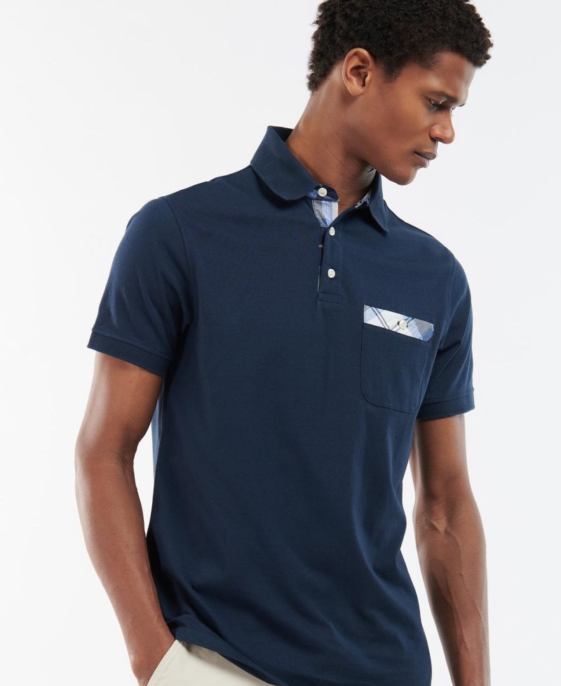 Barbour Lirst Polo Shirt Navy | YXV123078