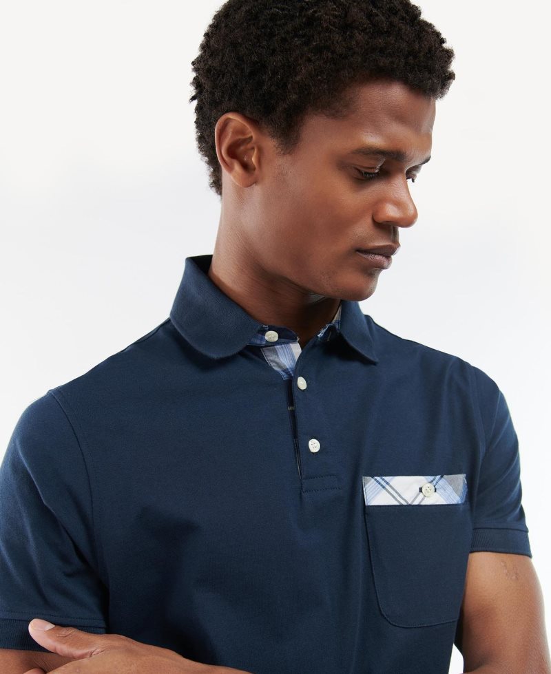 Barbour Lirst Polo Shirt Navy | YXV123078