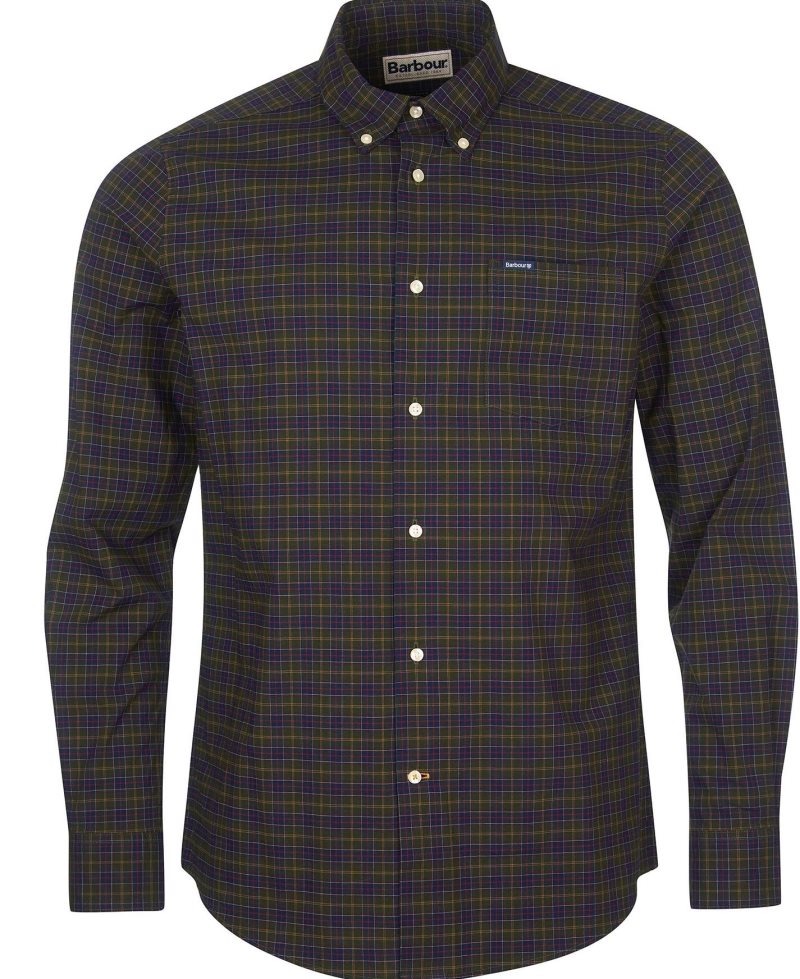 Barbour Lomond Tailored Shirt Winter Red Tartan | VIZ721935