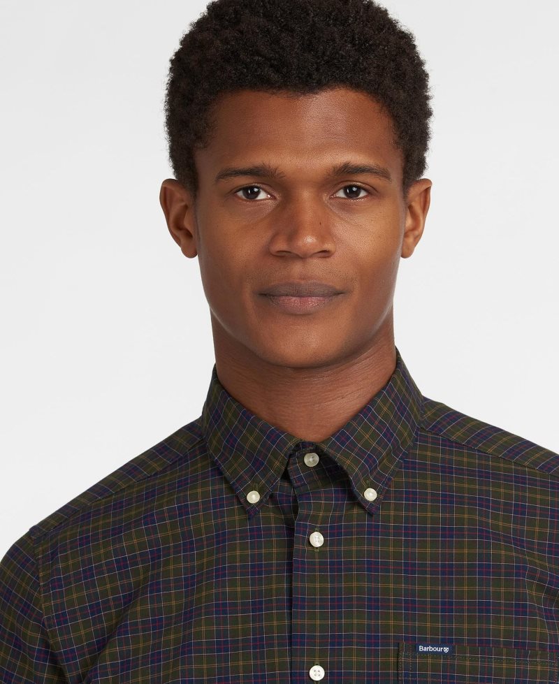 Barbour Lomond Tailored Shirt Winter Red Tartan | VIZ721935