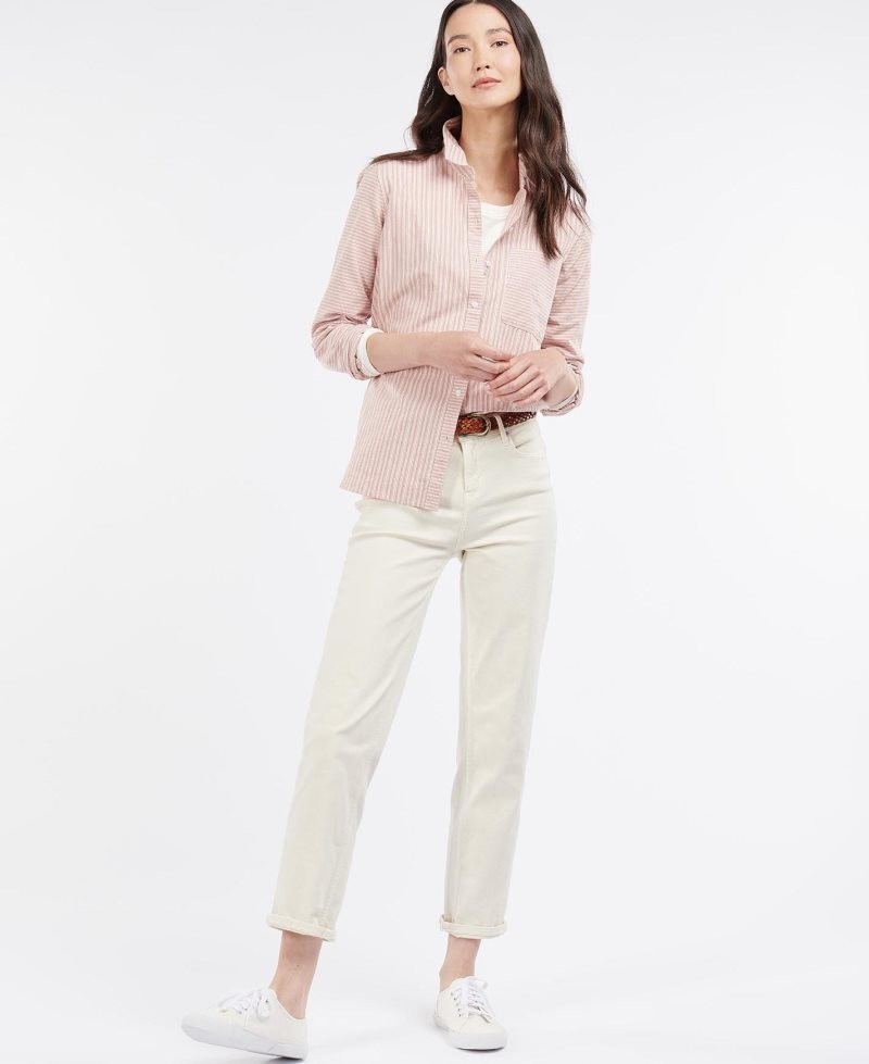 Barbour Longshore Shirt Cloud Rose Blush | JYA973506