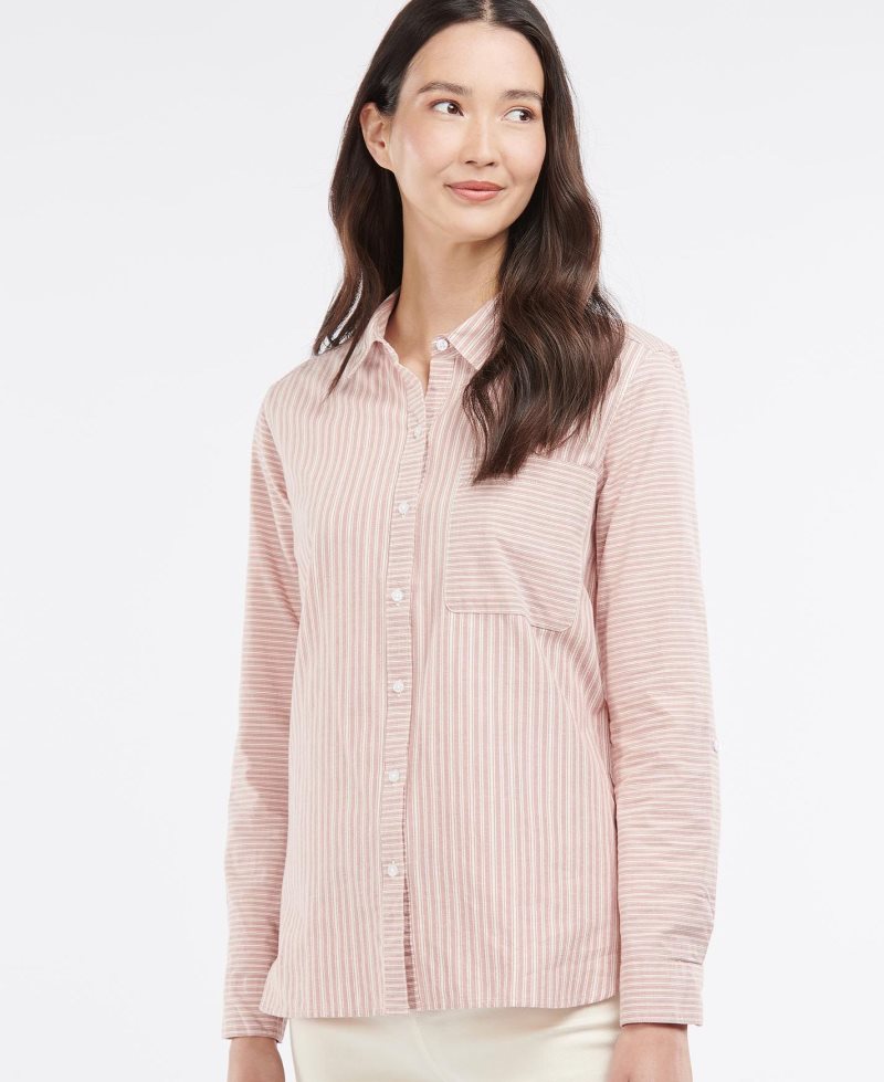 Barbour Longshore Shirt Cloud Rose Blush | JYA973506