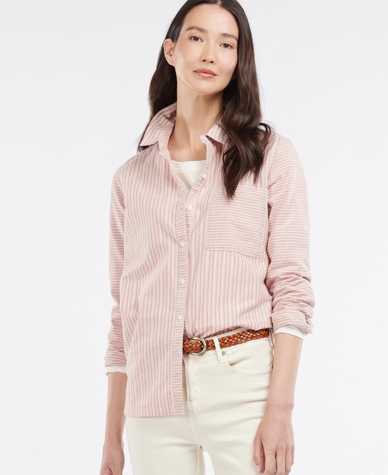 Barbour Longshore Shirt Cloud Rose Blush | JYA973506