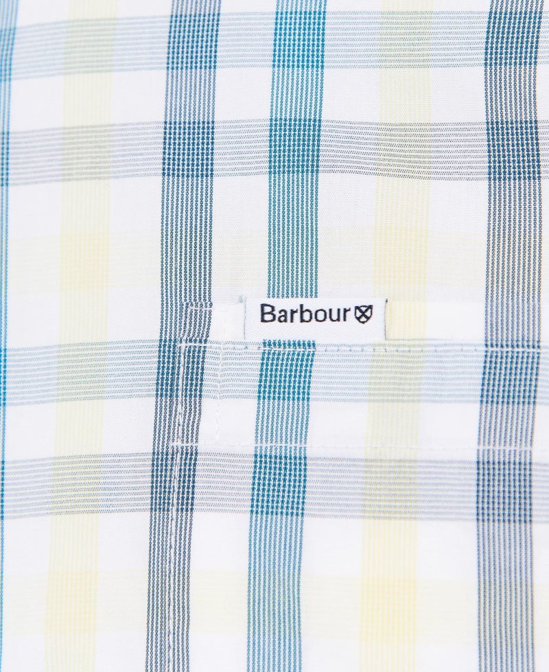 Barbour Longstone Short Sleeve Tailored Red | TIM571436