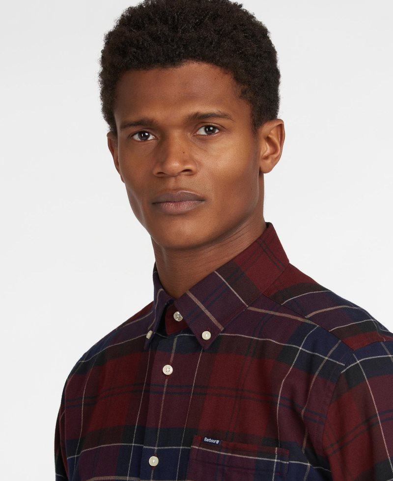 Barbour Lutsleigh Shirt Merlot | FWQ540972