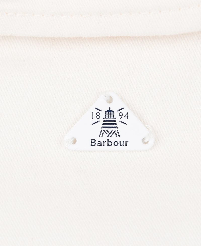 Barbour Lyndale Overshirt Ecru | XHM865924