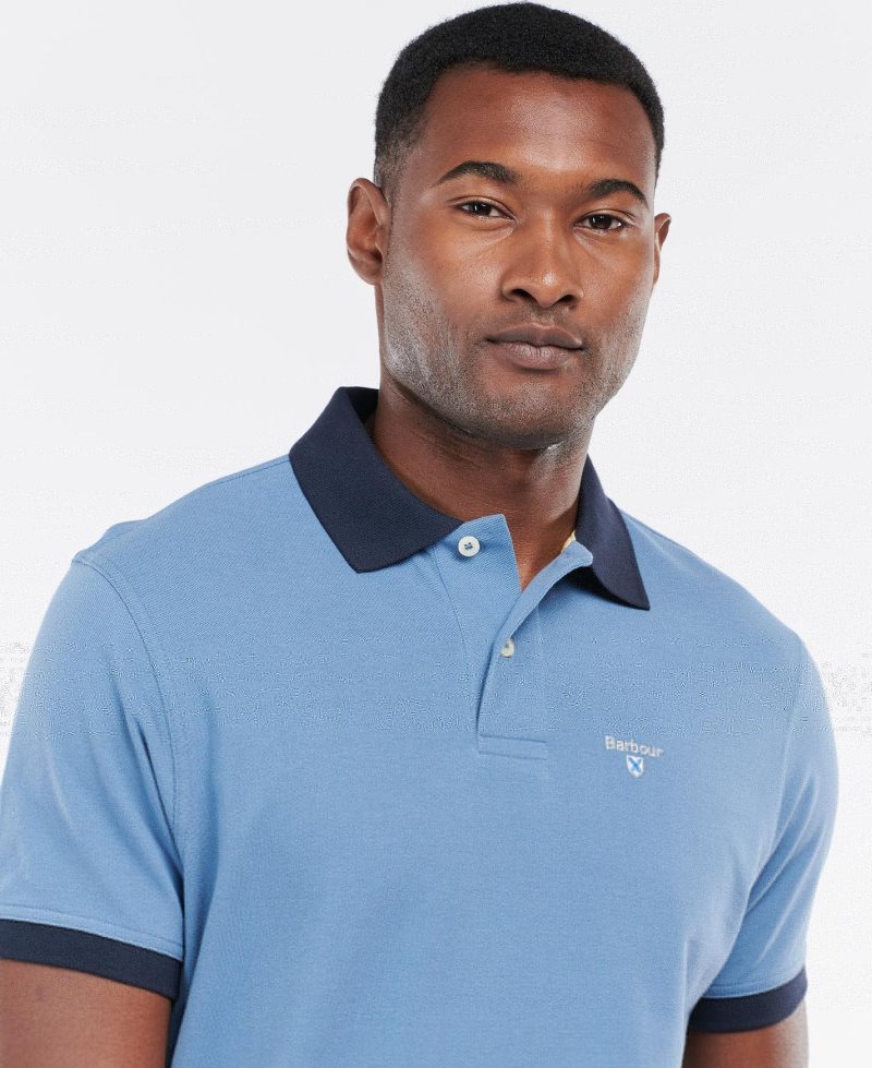 Barbour Lynton Polo Shirt Force Blue | RGD809751