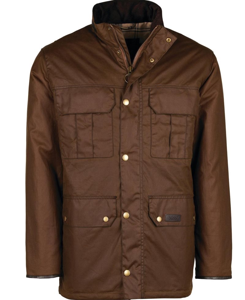 Barbour Malcolm Wax Jacket Archive Olive | KRY498362