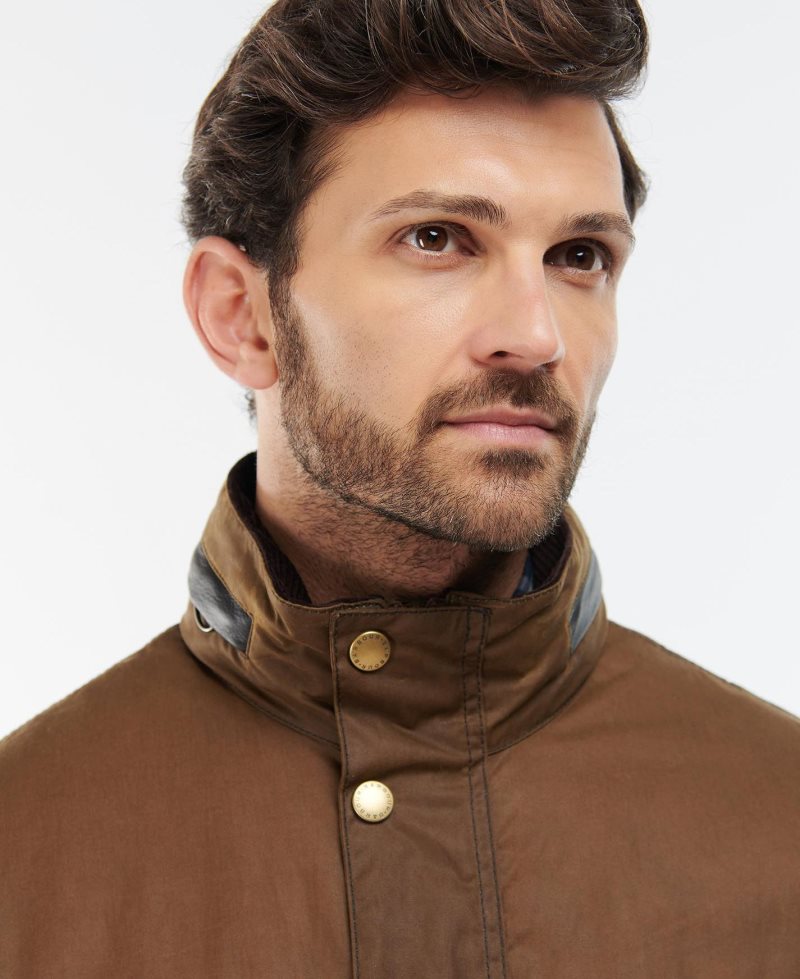 Barbour Malcolm Wax Jacket Archive Olive | KRY498362