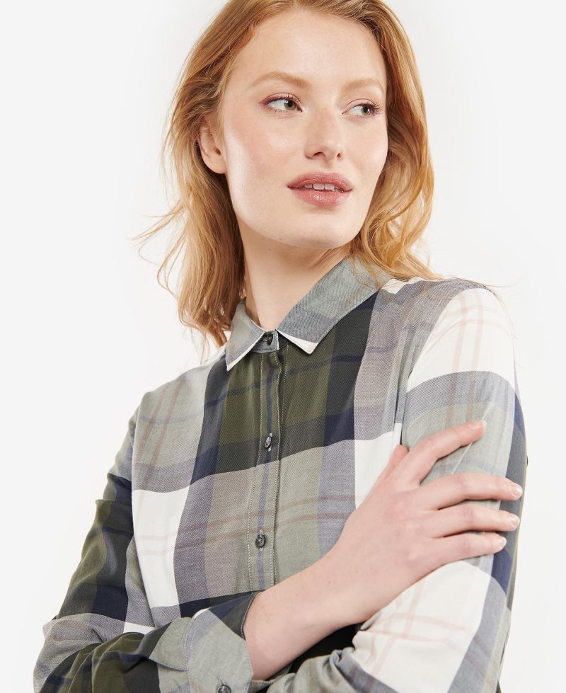 Barbour Moorland Shirt Windsor Olive | DSO708416