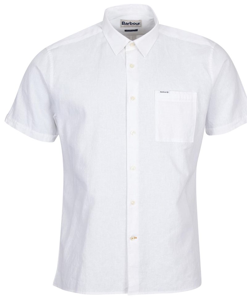 Barbour Nelson Short Sleeve Summer Shirt Blue | FHY049527