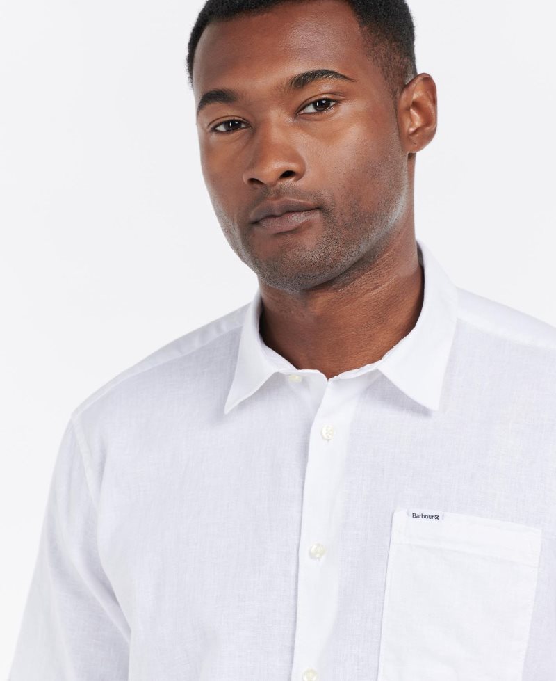 Barbour Nelson Short Sleeve Summer Shirt Blue | FHY049527