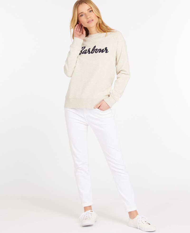 Barbour Otterburn Sweatshirt Oatmeal | ZVL136854