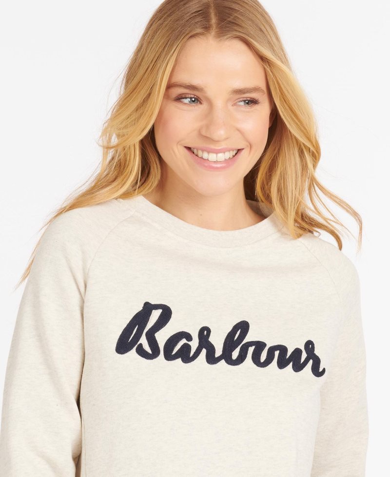 Barbour Otterburn Sweatshirt Oatmeal | ZVL136854