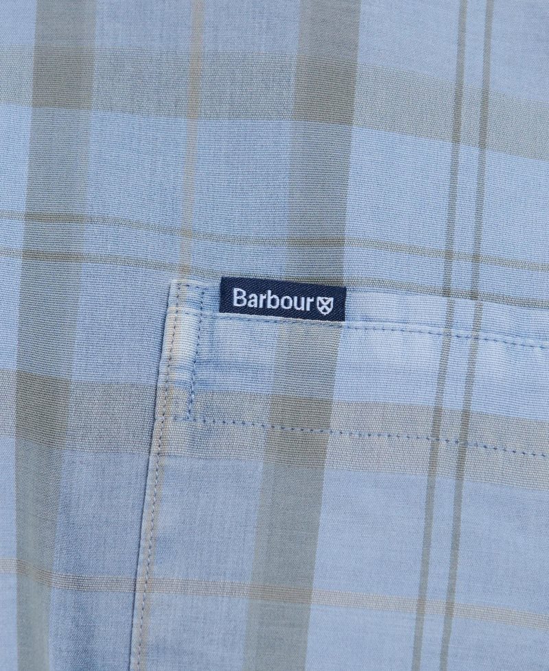 Barbour Overdyed Tartan Summer Shirt Pigment Blue | FMP967528