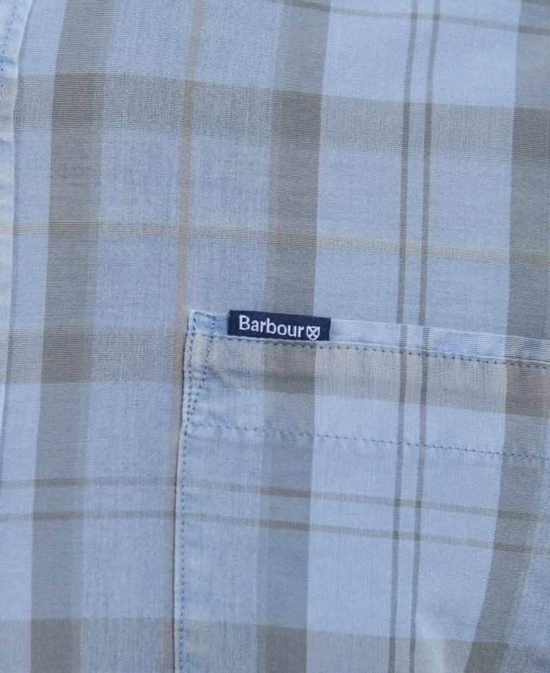 Barbour Overdyed Tartan Tailored Shirt Lemon | YLJ193604