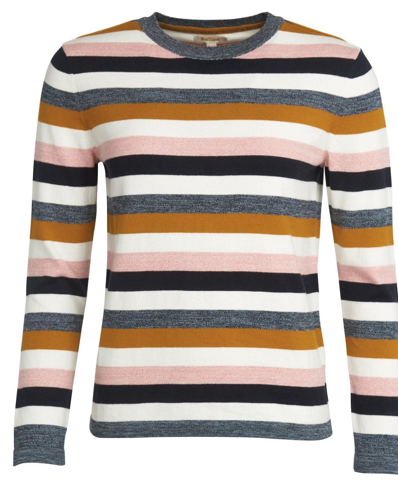 Barbour Padstow Knit Off White Stripe | BEY574180