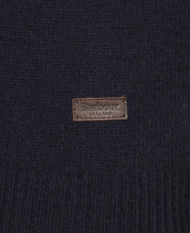 Barbour Patch Half Zip Sweater Inky Blue | VJF714560