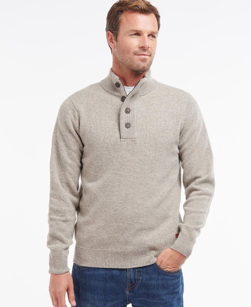 Barbour Patch Half Zip Sweater Inky Blue | WJO831209