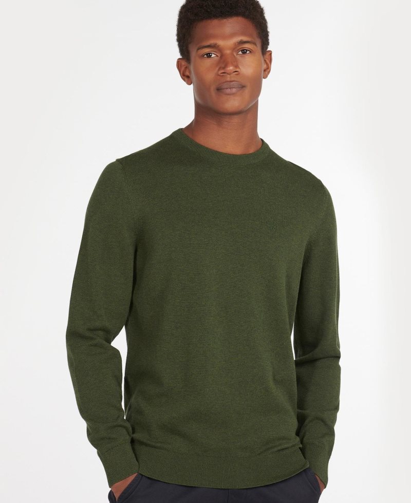 Barbour Pima Cotton Crew Neck Sweater Cabernet | BXR854762