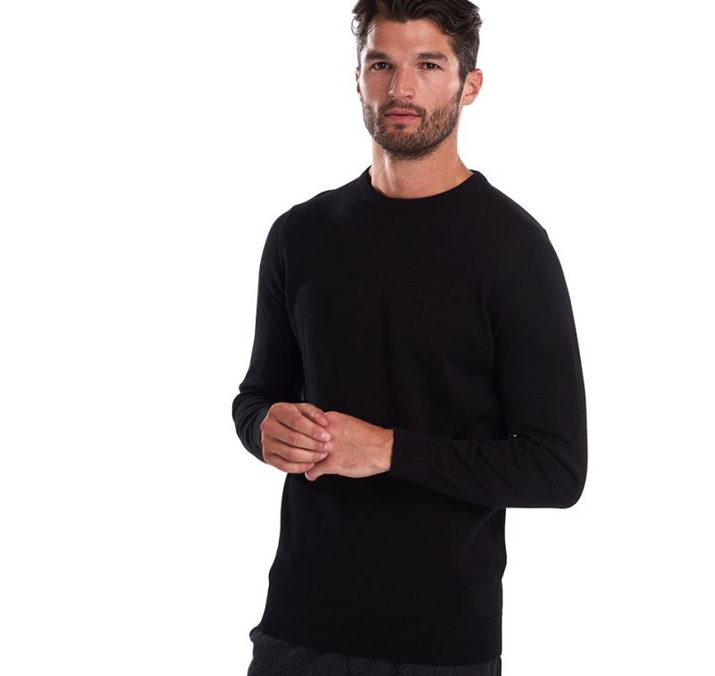 Barbour Pima Cotton Crew Neck Sweater Cabernet | FZP912874