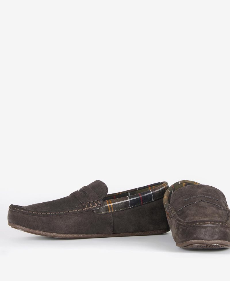 Barbour Porterfield Slippers Brown | HIO527198