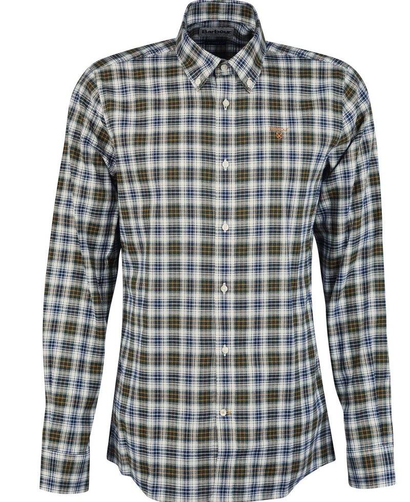 Barbour Portland Tailored Shirt Ecru | VJC723650