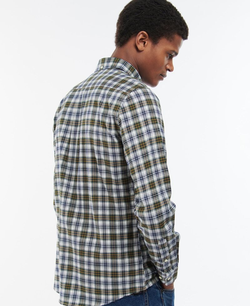 Barbour Portland Tailored Shirt Ecru | VJC723650