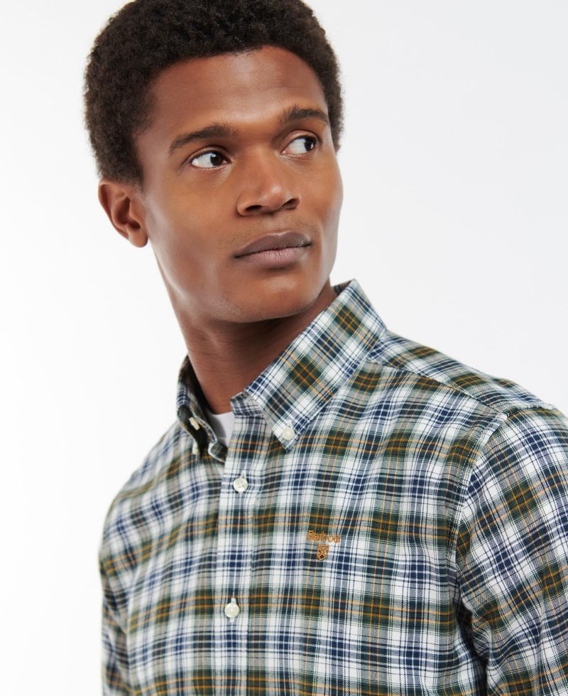 Barbour Portland Tailored Shirt Ecru | VJC723650