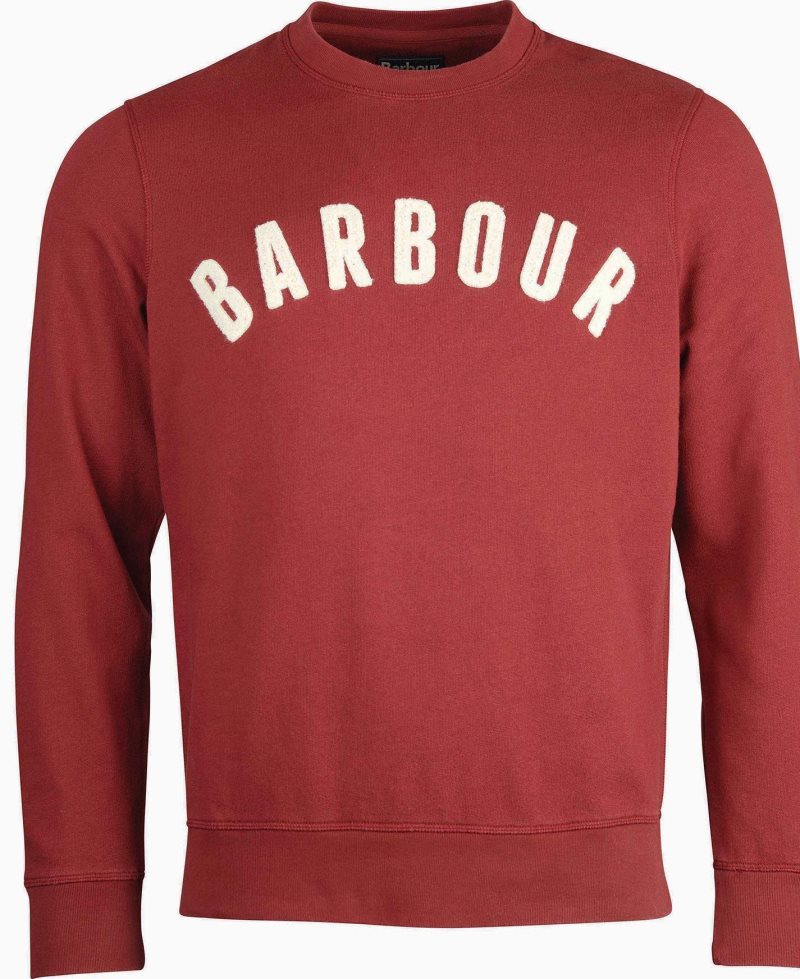 Barbour Prep Logo Crew Sweatshirt Ecru Marl | EFD281430