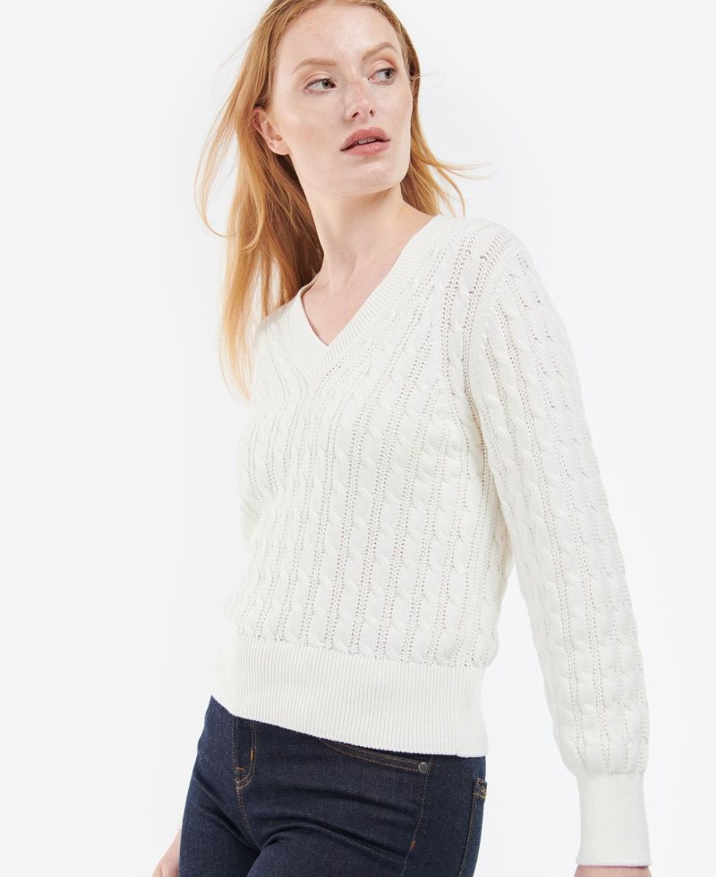 Barbour Primrose Knit Cream | AEK518704