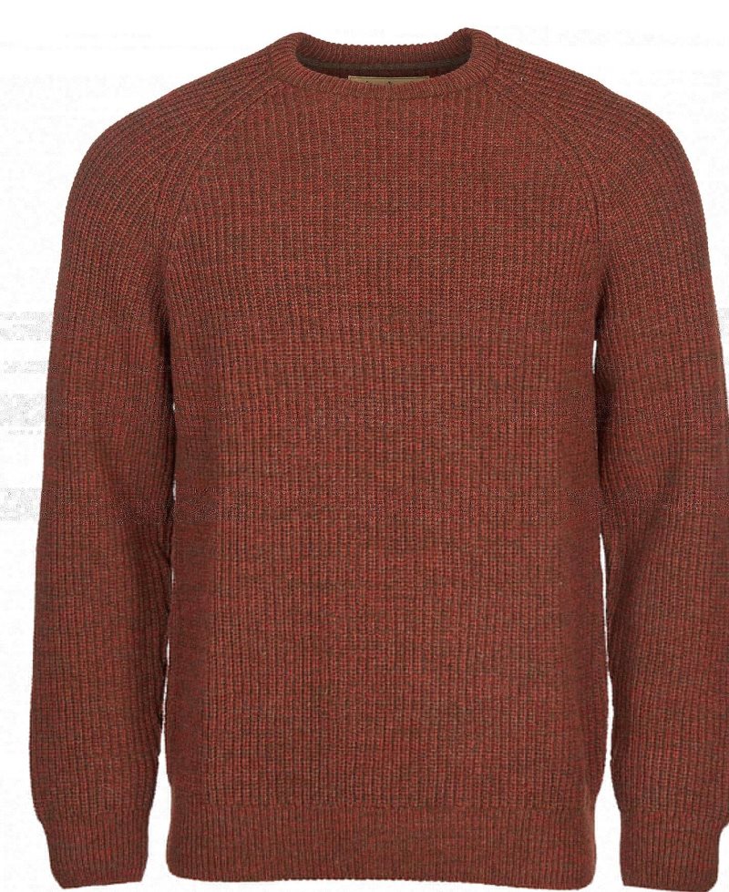 Barbour Pullover Horseford Crew Cinnamon | OHF324879