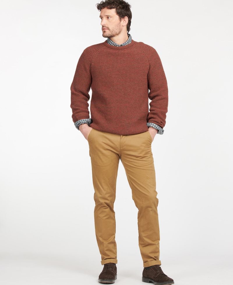 Barbour Pullover Horseford Crew Cinnamon | OHF324879