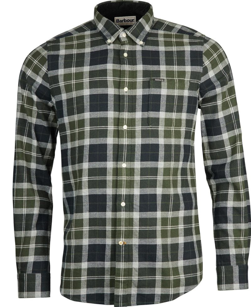 Barbour Rasay Tailored Fit Shirt Pine Tartan | XFA429867