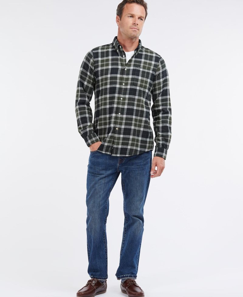 Barbour Rasay Tailored Fit Shirt Pine Tartan | XFA429867