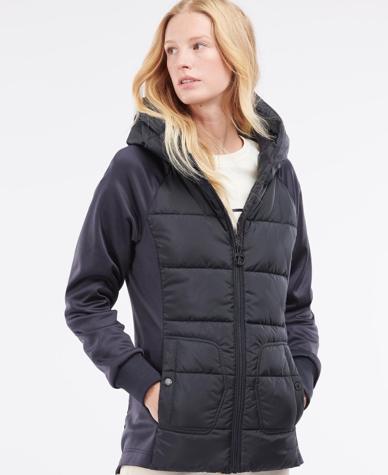 Barbour Reedley Quilted Sweat Dark Navy | JOM924765