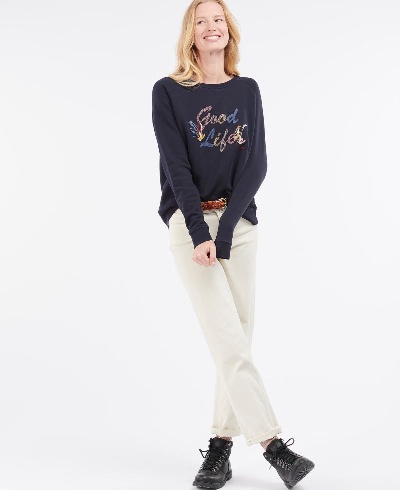 Barbour Rockcliffe Sweatshirt Navy | YSG196753