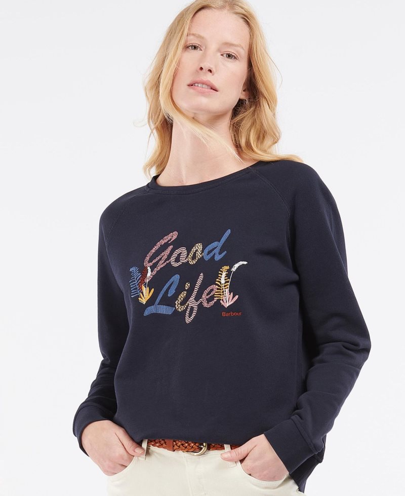 Barbour Rockcliffe Sweatshirt Navy | YSG196753