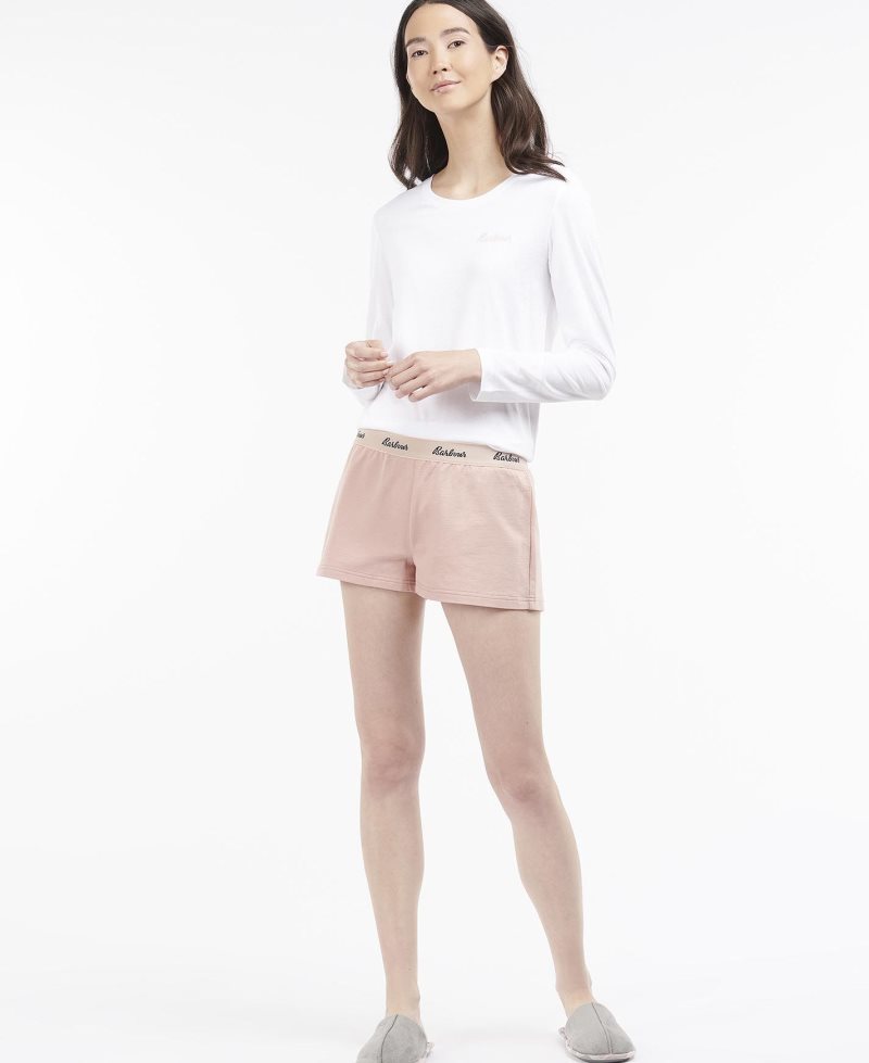 Barbour Sadie Lounge Shorts Rose Tan | BEV862713