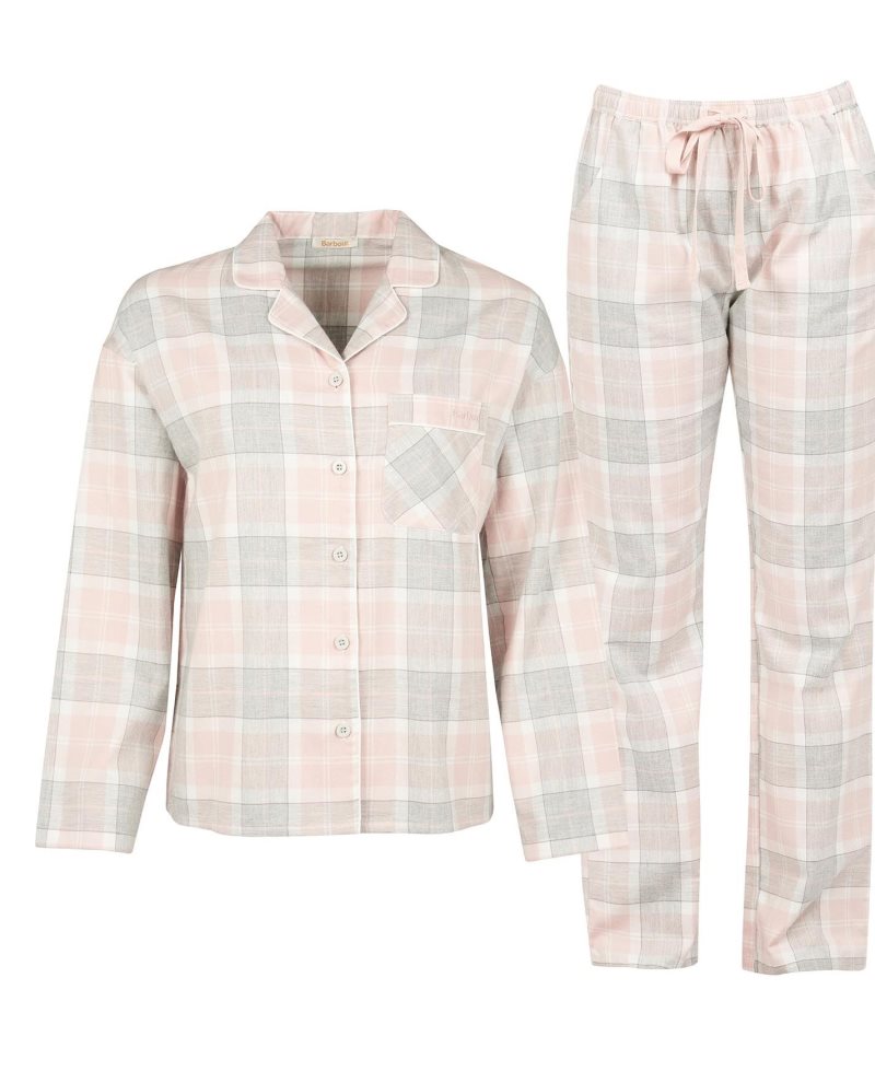 Barbour Schlafanzug-Set Ellery Pink Tartan | OGP719604