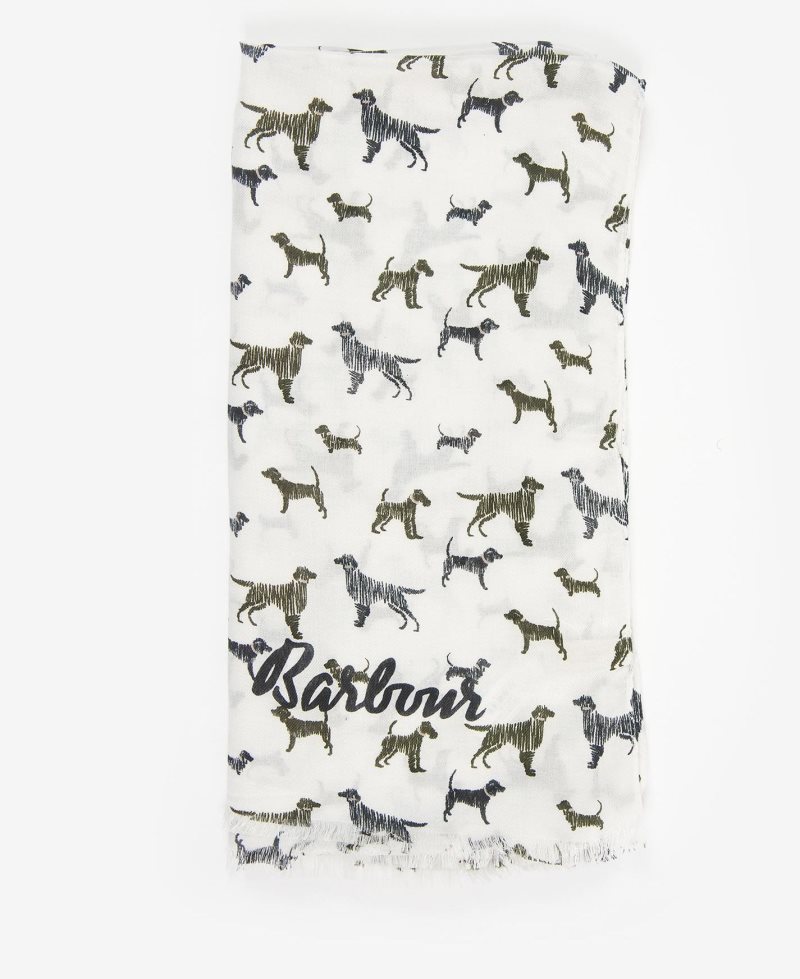 Barbour Scribble Dog Print Wrap Cloud | TBX348501