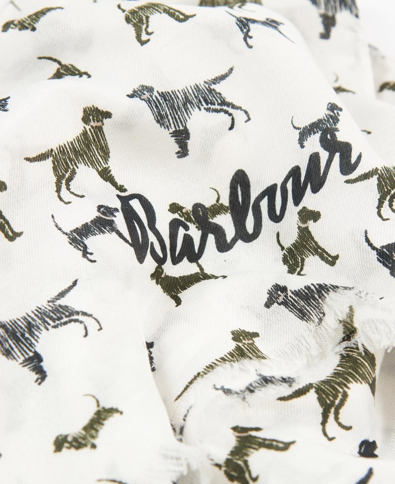 Barbour Scribble Dog Print Wrap Cloud | TBX348501