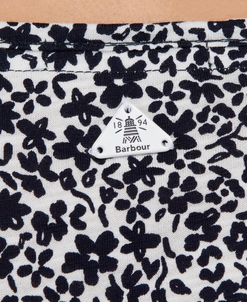 Barbour Seaholly Top White Indigo | FDC761240