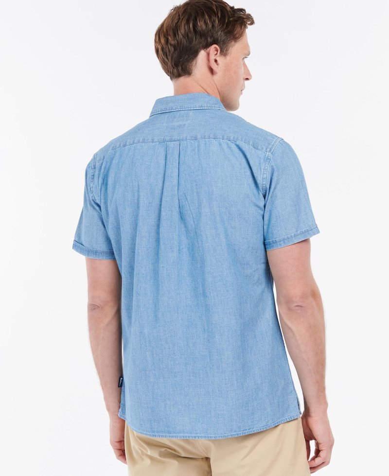 Barbour Shadow Tailored Shirt Chambray | RPZ146907