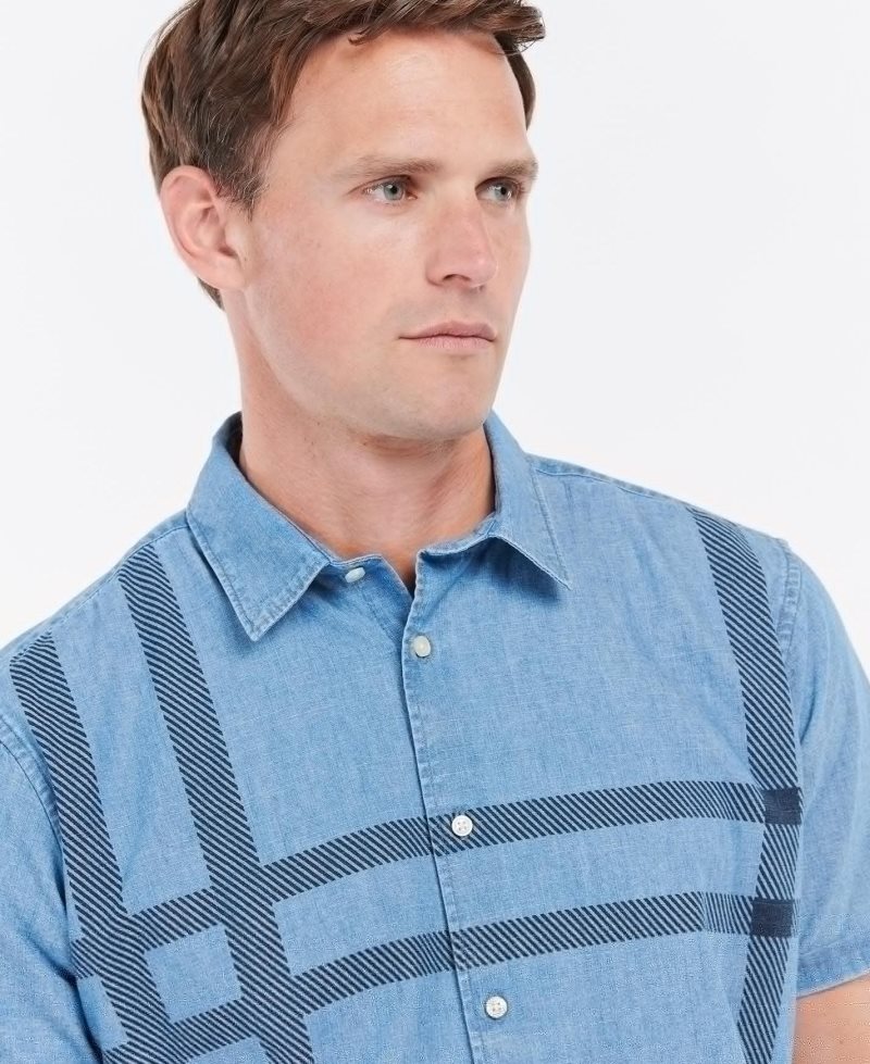 Barbour Shadow Tailored Shirt Chambray | RPZ146907