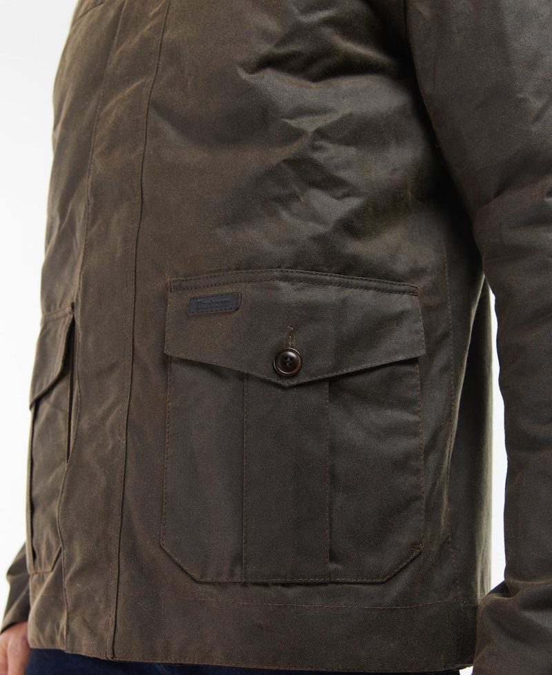 Barbour Sheldon Wax Jacket Brown | LDT132057