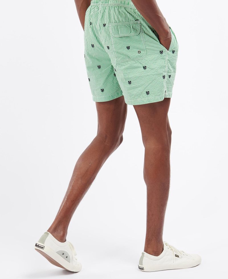 Barbour Shield Swim Shorts Green | ZPN946807